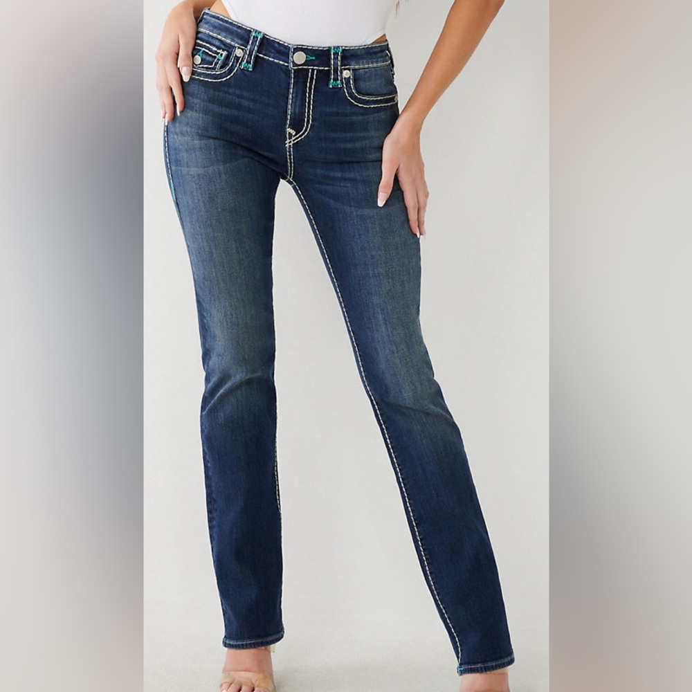 TRUE RELIGION 🆕Mid Rise Straight SIZE: 29 Color: Medium Wash